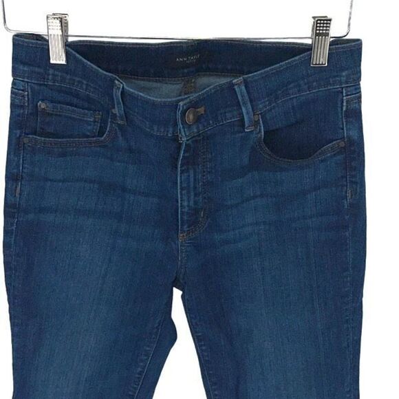 Ann Taylor Womens Slim Jeans Modern Fit Medium Wash Stretch‎ Denim Blue Size 6P - Picture 2 of 10